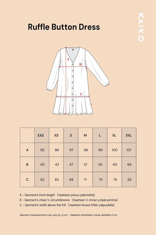 Kaiko  Ruffle Button Dress, Black