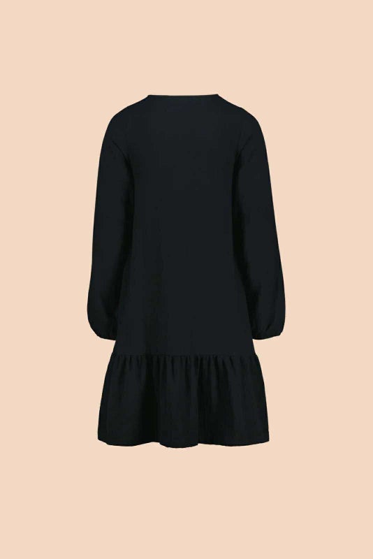 Kaiko  Ruffle Button Dress, Black