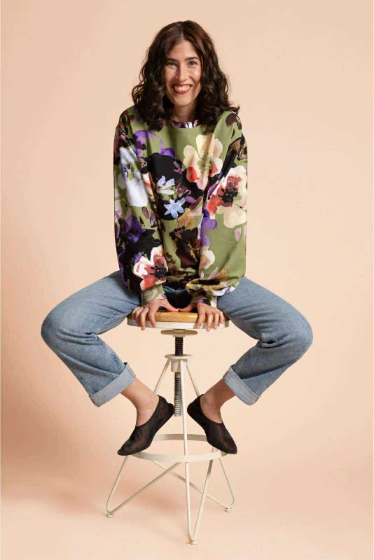 Kaiko Sweatshirt, Olive Anemone