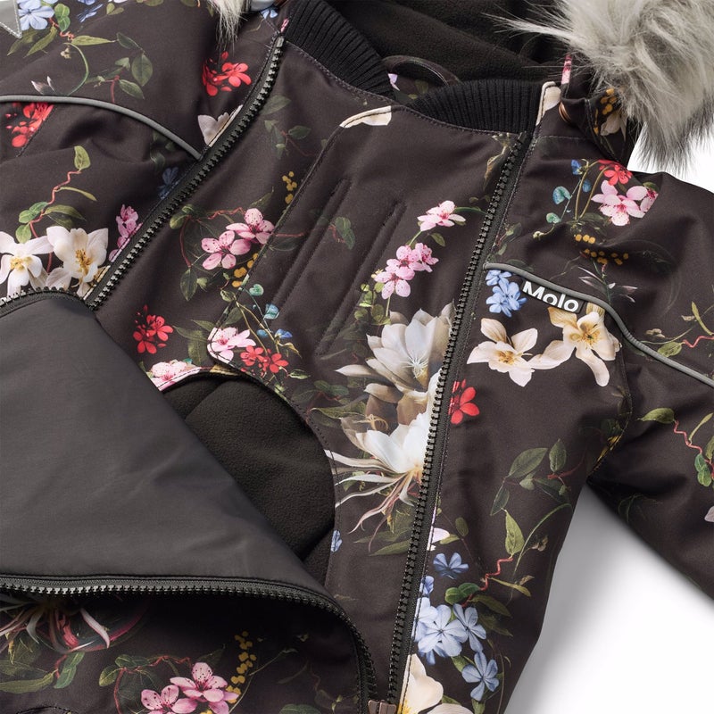 Molo Pyxis - Pyxis Fur - Baby Snowsuits Paisley Flowers