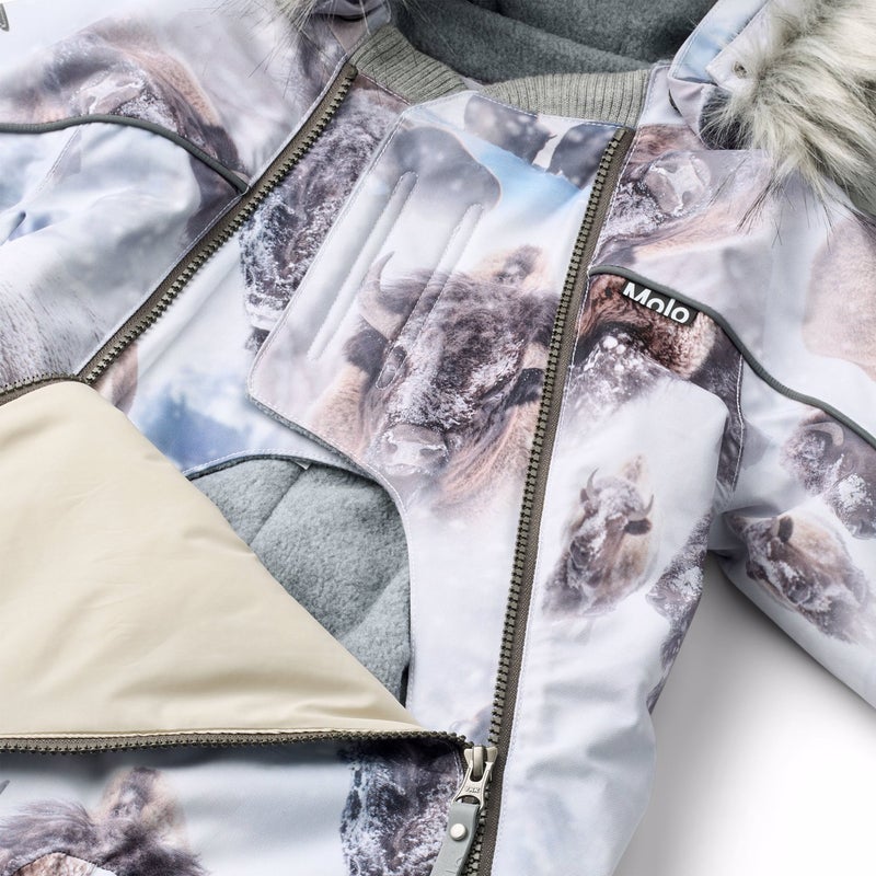 Molo Pyxis - Pyxis Fur - Baby Snowsuits Bison