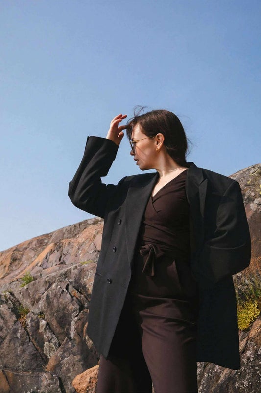 Kaiko  Wrap Top, Chocolate