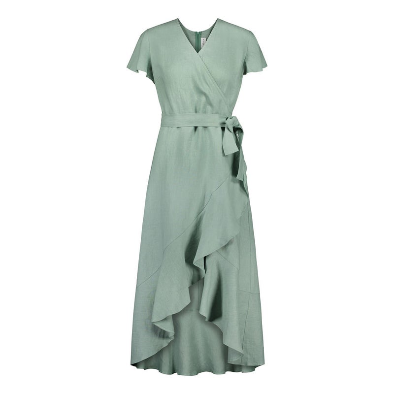 nakoa  Linen Annika Dress Sage
