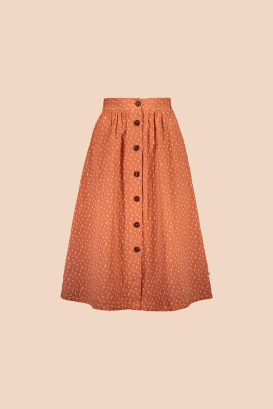 Kaiko  Button Skirt, Vintage Leaf