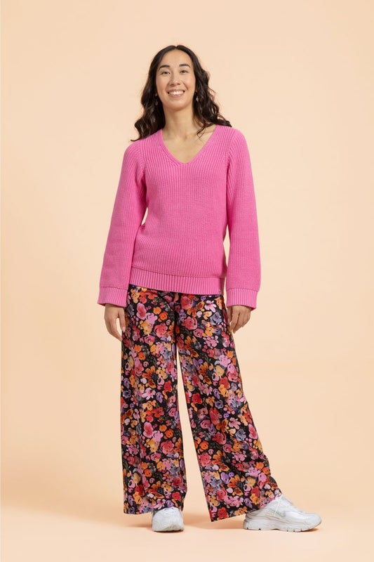 Kaiko V-neck Jumper, Pink