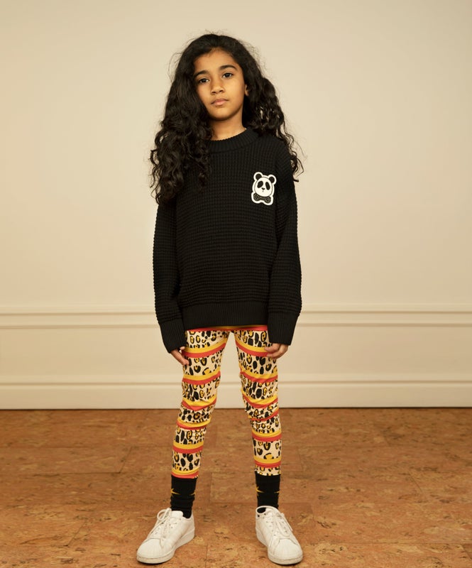 Mini Rodini Leopard stripe aop leggings Multi