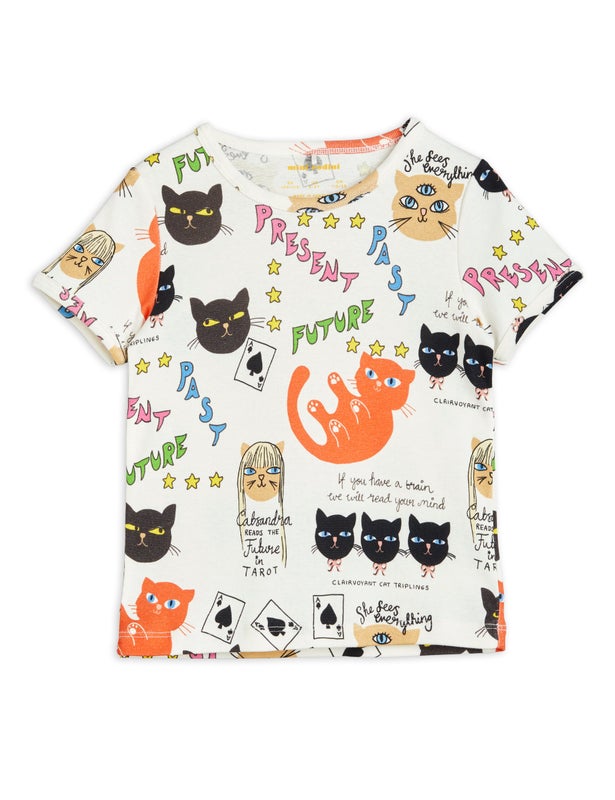 Mini Rodini Clairvoyant cats aop ss tee