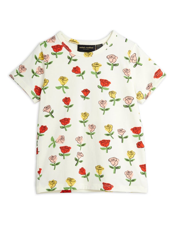 Mini Rodini Roses aop ss tee