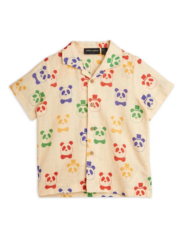 Mini Rodini  Panda woven ss shirt