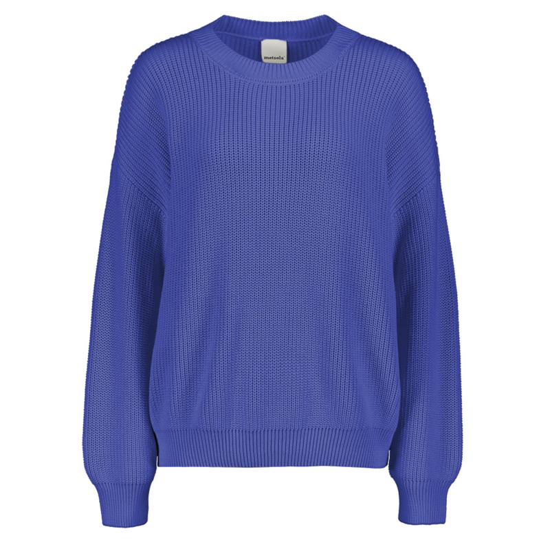 Metsola  Cotton Knit Jumper -Neulepaita | Electric