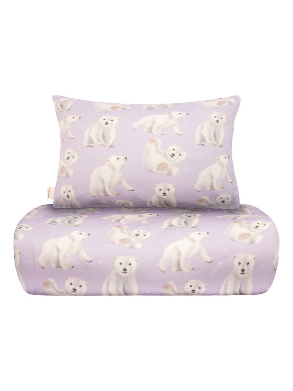 Metsola Polar Bears -Pussilakanasetti | Icy Lilac