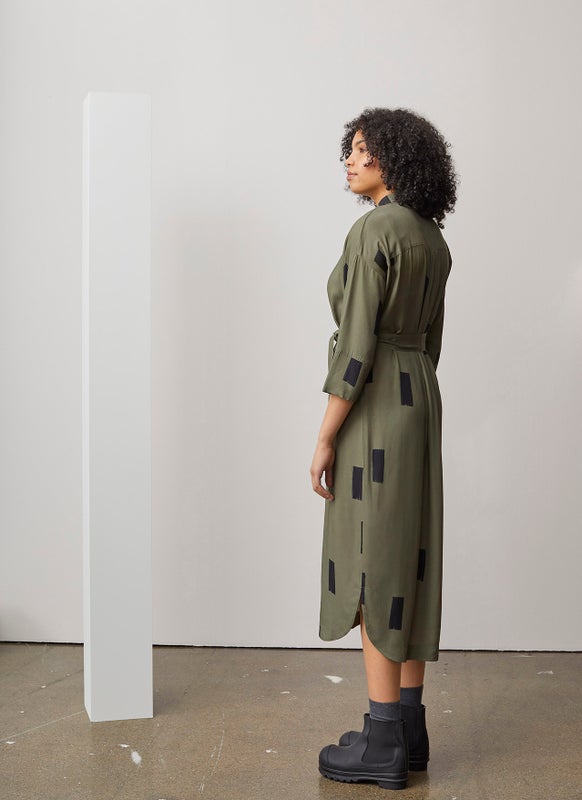 Papu  BOHEME DRESS, SALVIA / BLACK