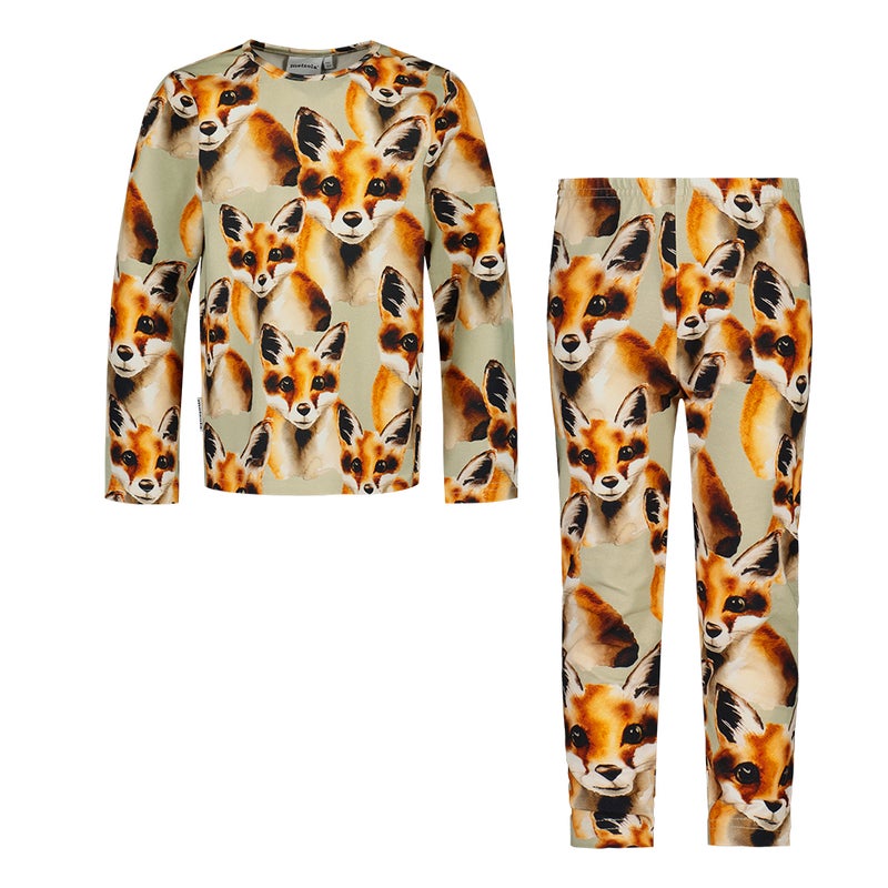 Metsola FOX GREEN PYJAMA SET GREEN