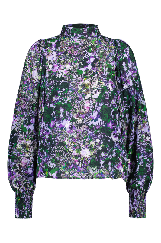 Kaiko  Puff Blouse, Blooming Forest Lilac