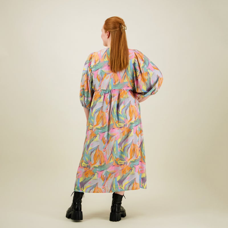 Metsola  Utopy Volume Sleeve Midi Dress -Mekko