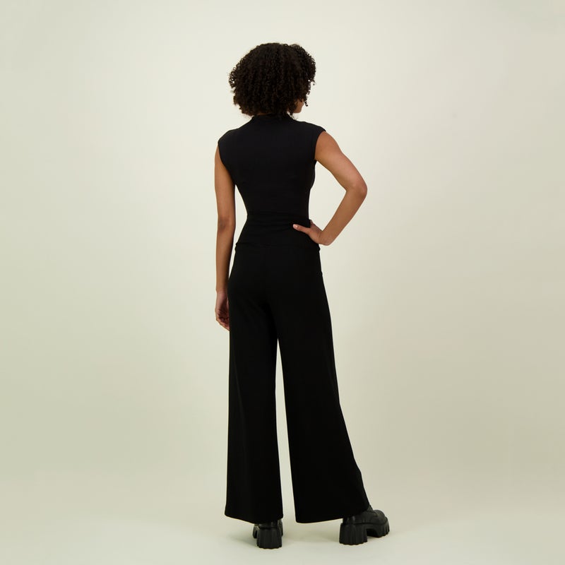 Metsola WIDE LEG TROUSERS | BLACK