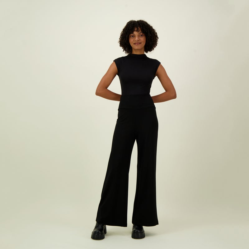 Metsola WIDE LEG TROUSERS | BLACK