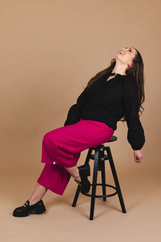 nakoa  Paloma Blouse, linen Black