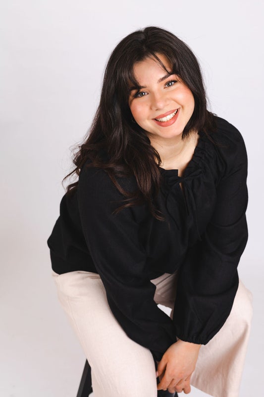 nakoa  Paloma Blouse, linen Black