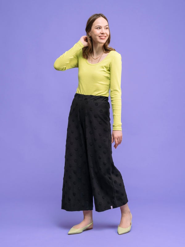 Aarrelabel Alex Culottes, Black, Big Dot