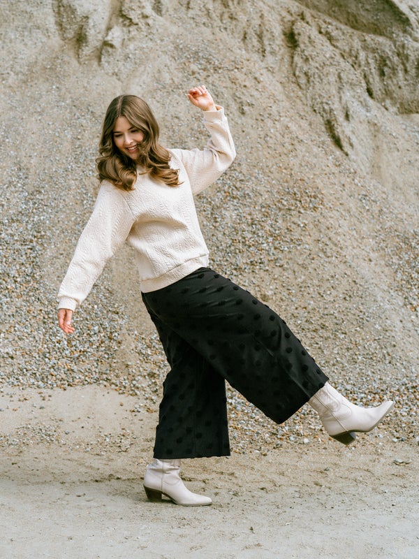 Aarrelabel Alex Culottes, Black, Big Dot