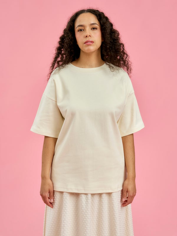 Aarre Queen T-Paita, Creme