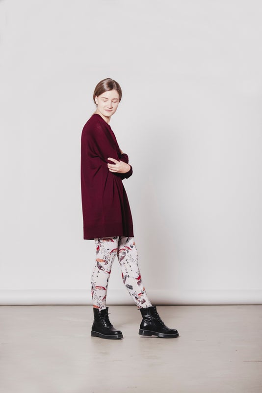 Aarre  Ada merino tunic, Port wine