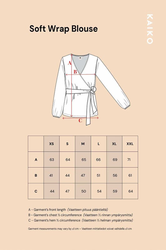 Kaiko Soft Wrap Blouse, Black