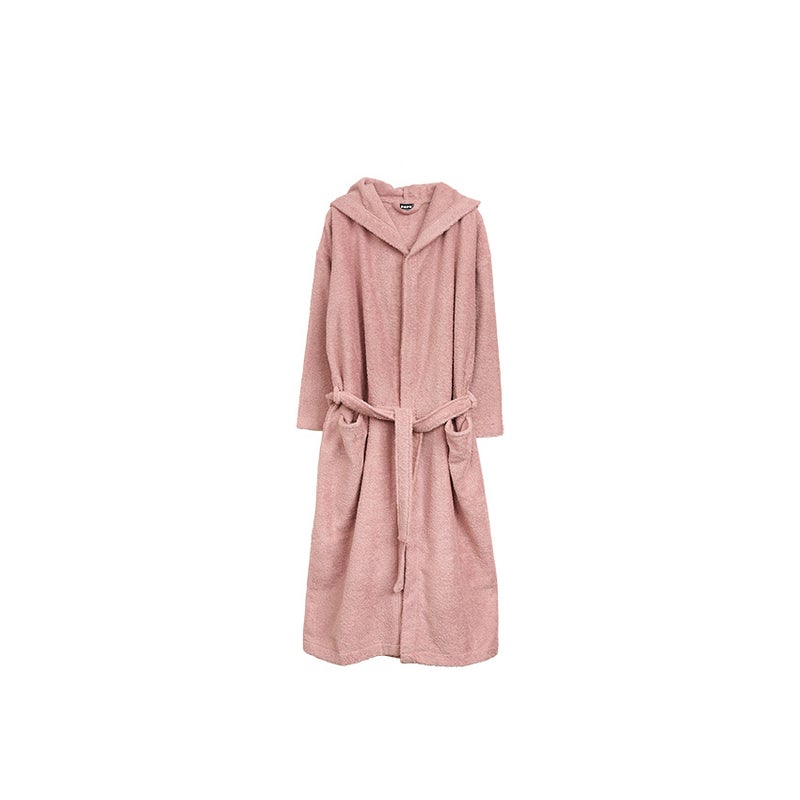 Papu   HOODED BATHROBE, Dusty Pink, Women